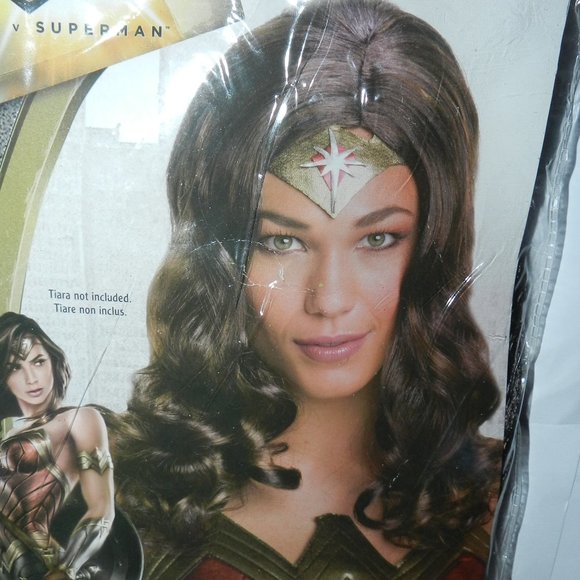 🆕Wonder Womans Deluxe Adult Wig  Batman v Superman Dawn of Justice NWT! - Picture 7 of 15